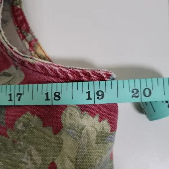 Vintage 90s Gotcha Covered Denim Floral Vest Size Medium - Picture 9 of 9